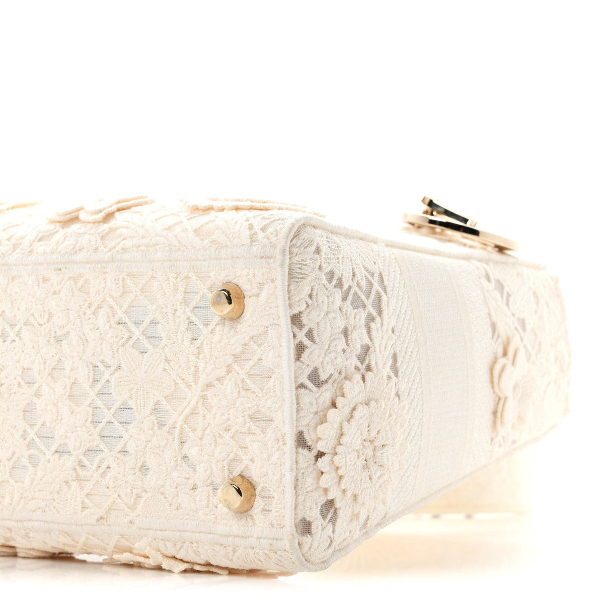 Lace 3D Macrame Embroidered Medium Lady D-Lite White