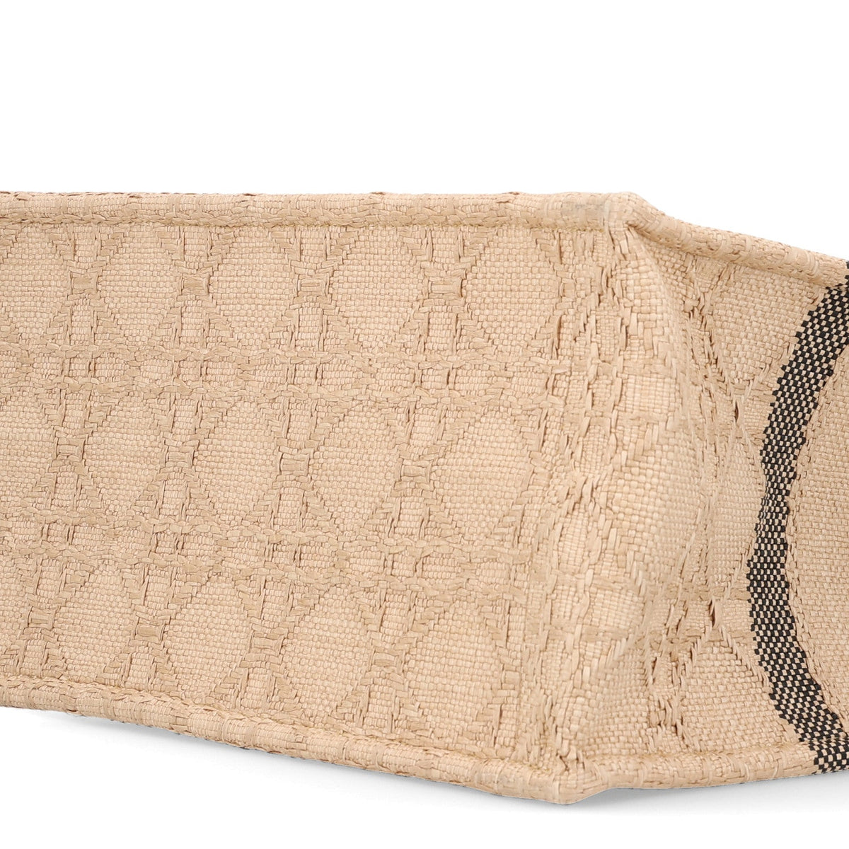 Raffia Cannage Medium Book Tote Natural