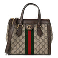GG Supreme Monogram Small Ophidia Tote Bag Brown