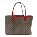 GG Supreme Monogram Medium Reversible Tote Beige Red