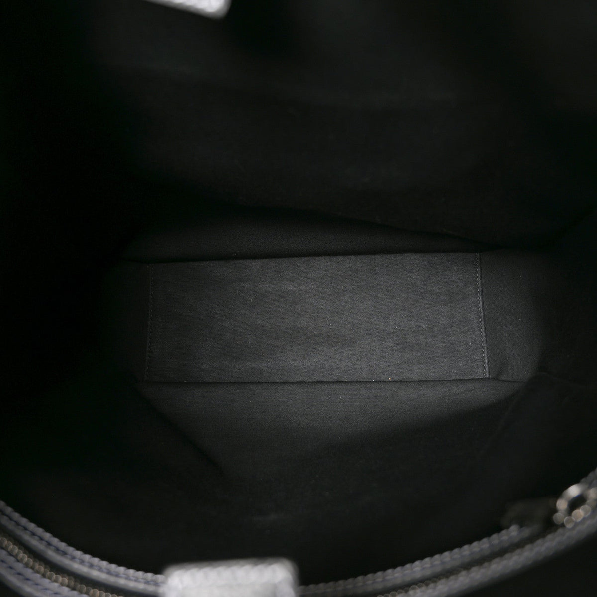 Grained Calfskin Saddle Tote Black