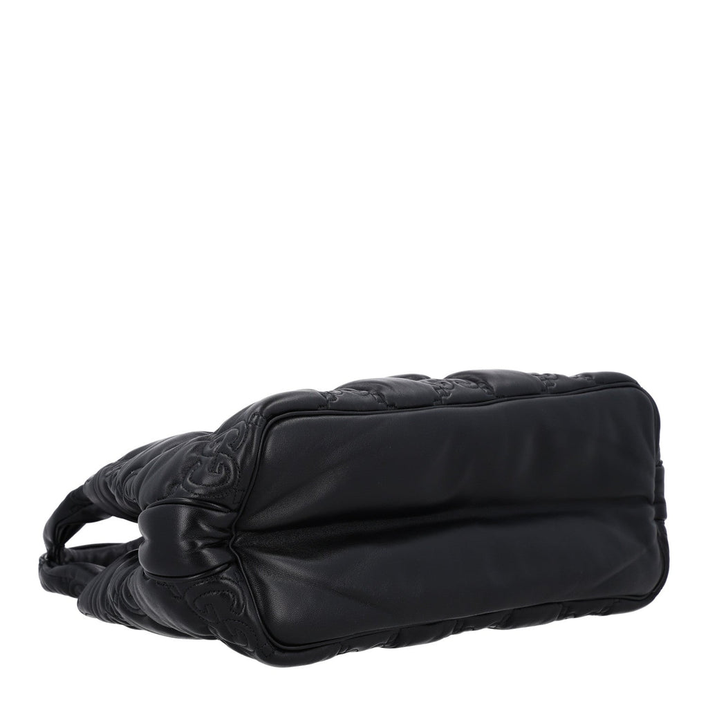 Calfskin GG Matelasse Large Tote Black