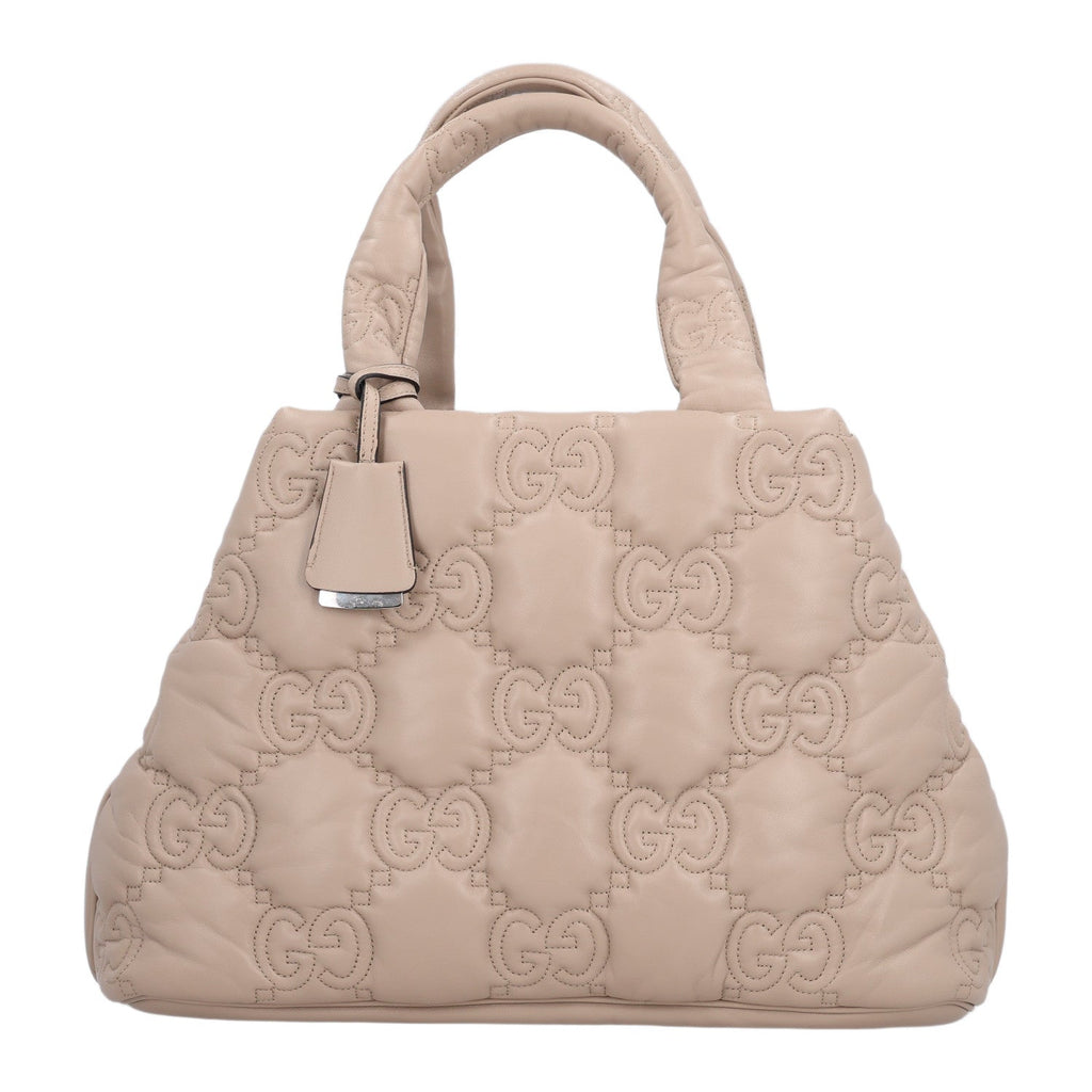 Calfskin GG Matelasse Large Tote  Beige