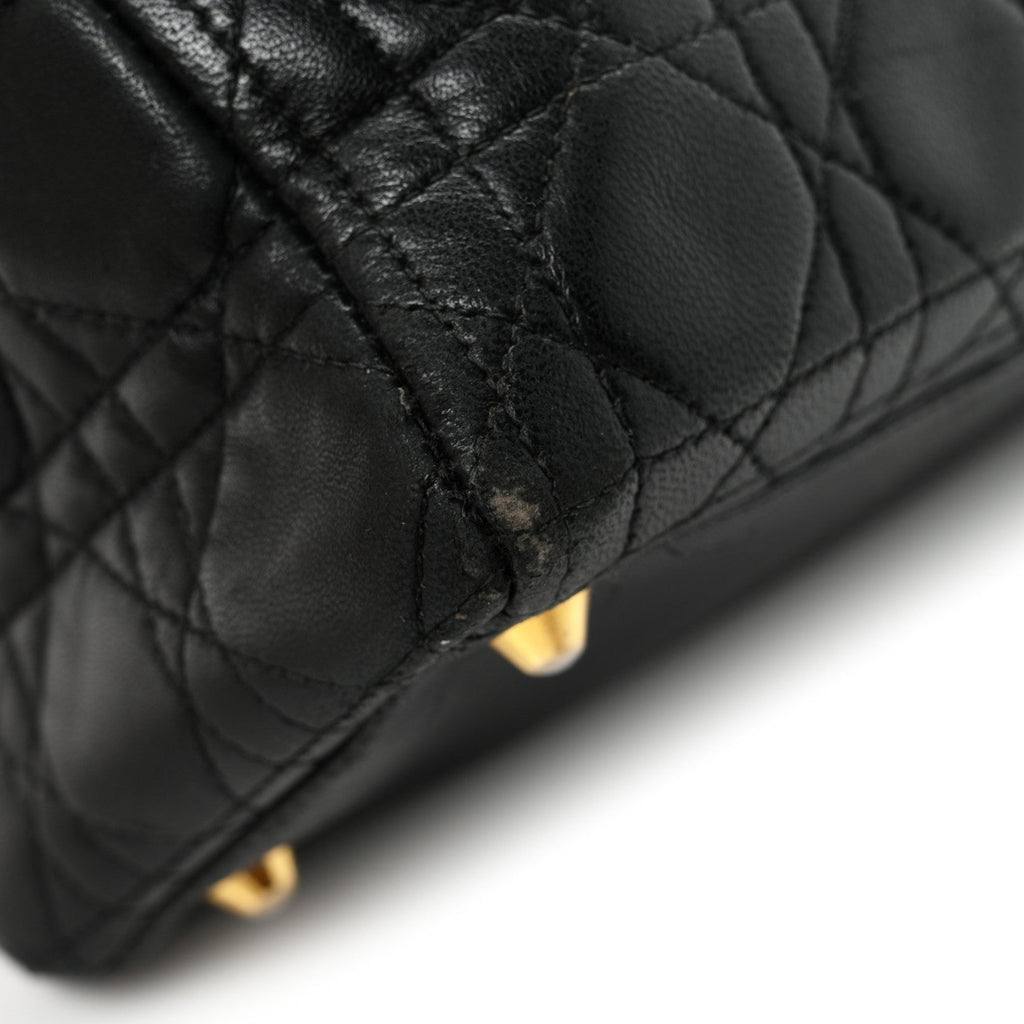 Lambskin Cannage Large Lady Dior Black