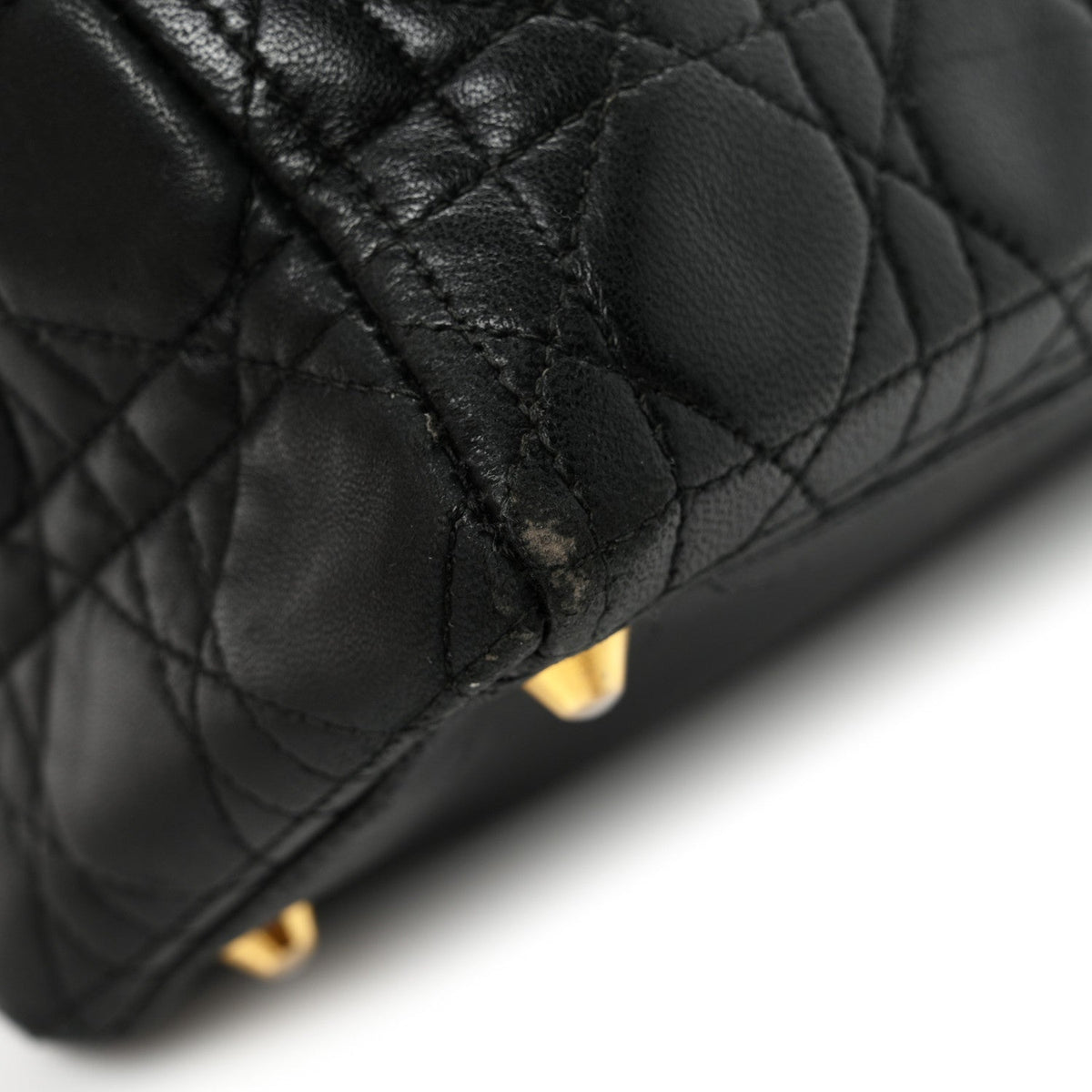 Lambskin Cannage Large Lady Dior Black
