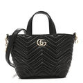 Lambskin Matelasse Small GG Marmont Betty Tote Bag Black
