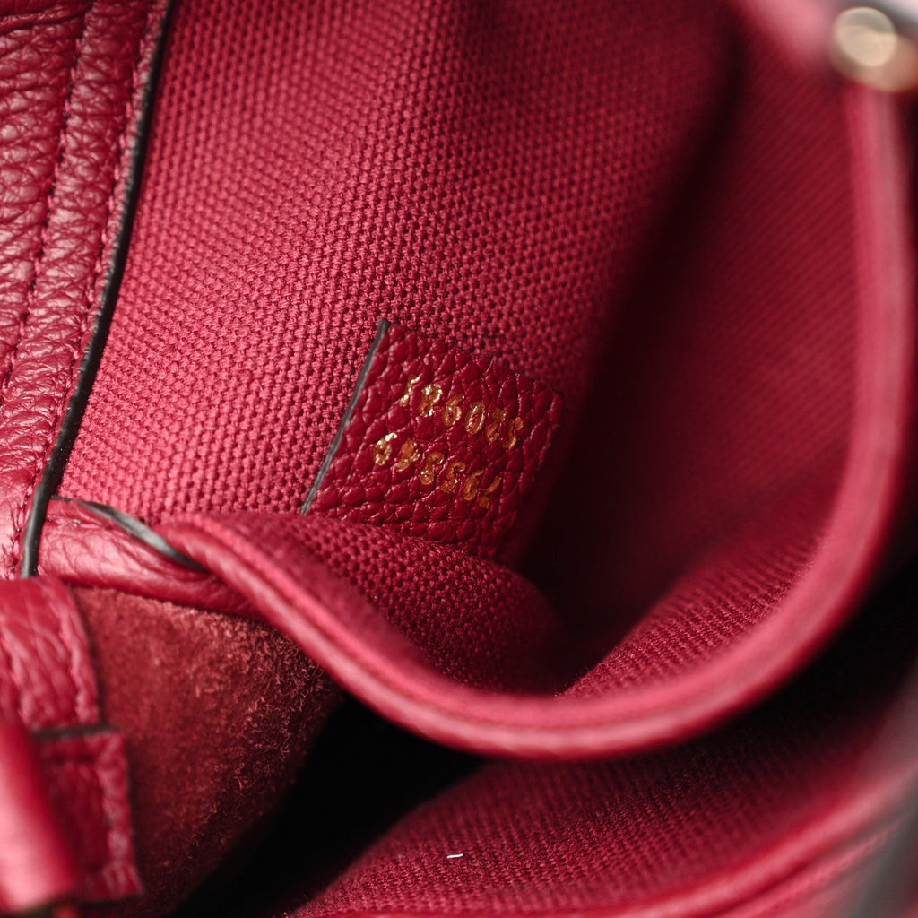 Pebbled Calfskin Small Jackie Tote Ancora Red