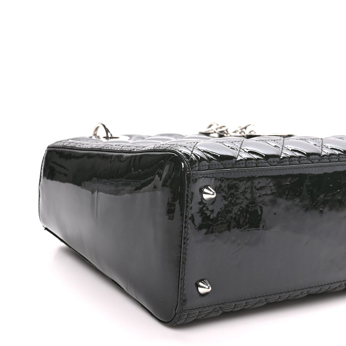 Patent Cannage Medium Lady Dior Black