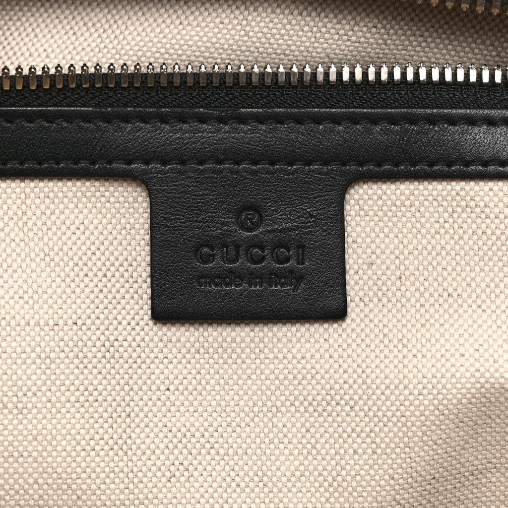 Calfskin GG Tennis Embossed Tote Bag Black