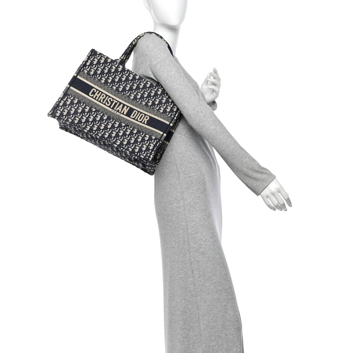 Oblique Medium Book Tote Blue Multicolor