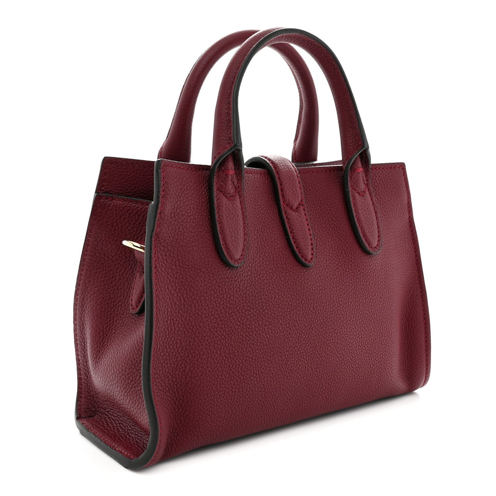 Pebbled Calfskin Small Jackie Tote Ancora Red