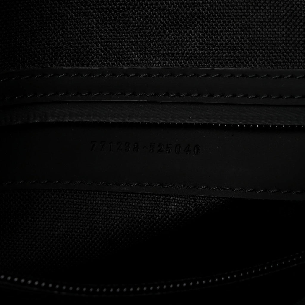 Calfskin Rubber Effect Tall Convertible Tote Black