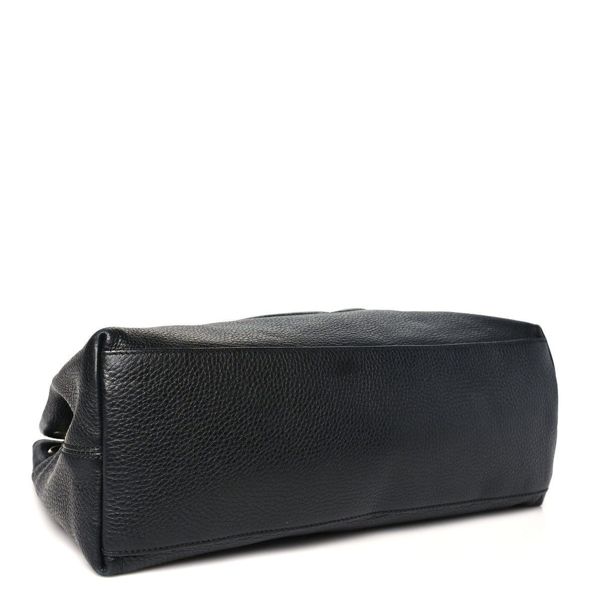 Pebbled Calfskin Medium Soho Chain Shoulder Bag Black