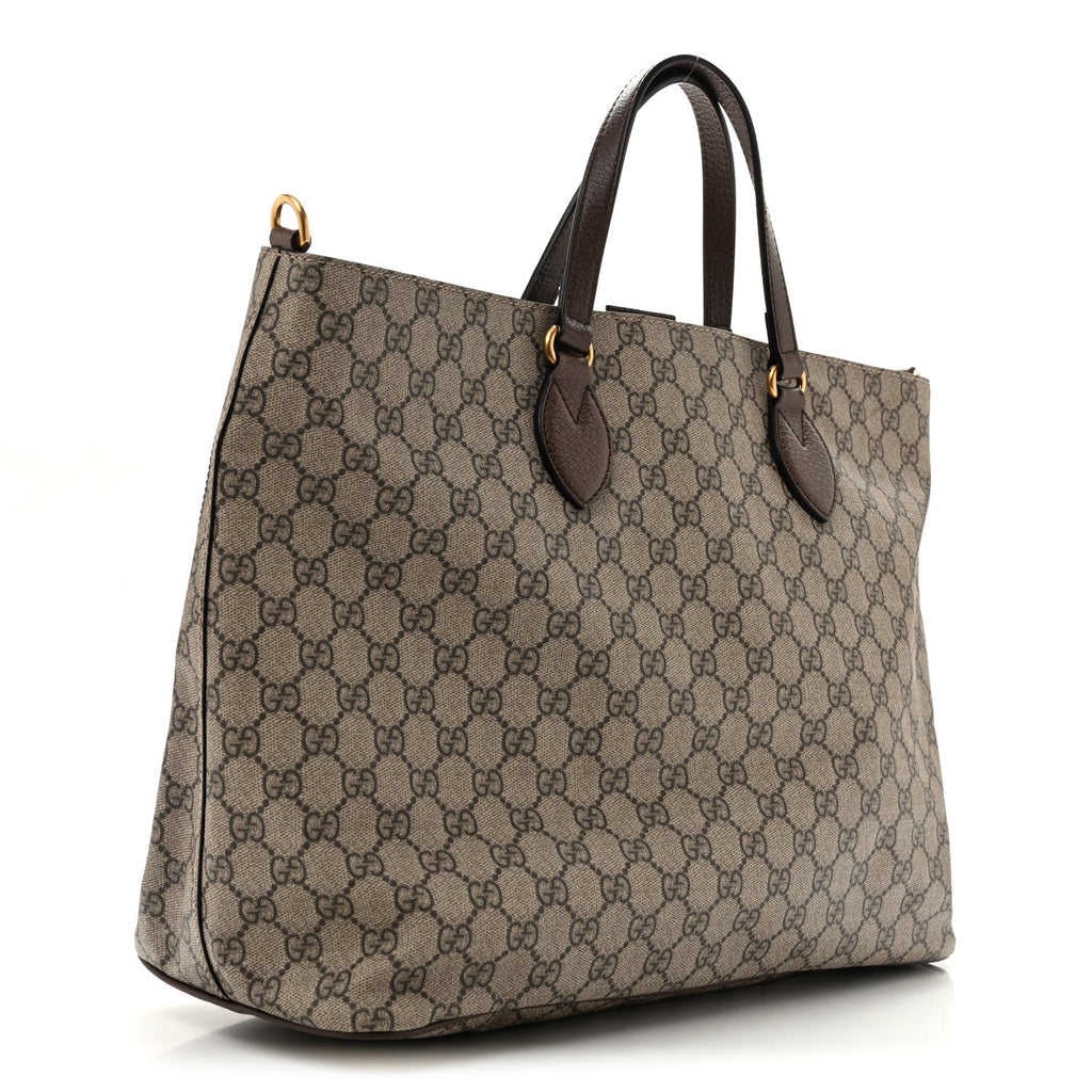 Soft GG Supreme Monogram Courrier Medium Crossbody Tote Beige New Acero
