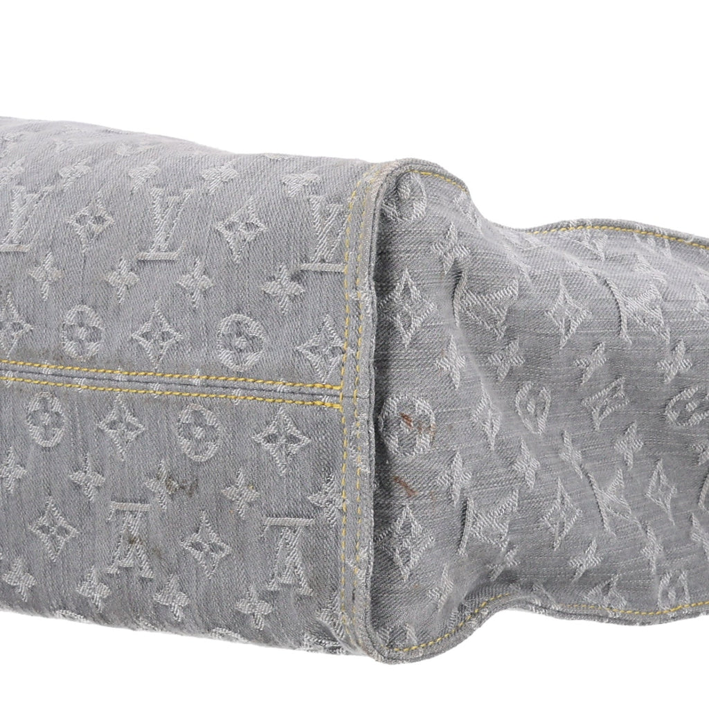 Monogram Denim Onthego MM Washed Grey