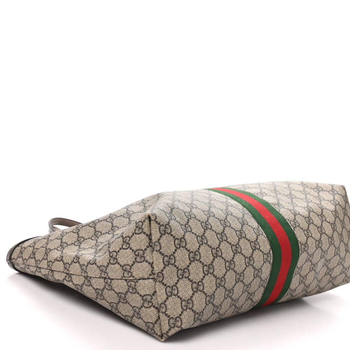 GG Supreme Monogram Medium Ophidia Shopping Tote Brown