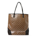 Crystal Monogram Shopping Tote Dark Brown