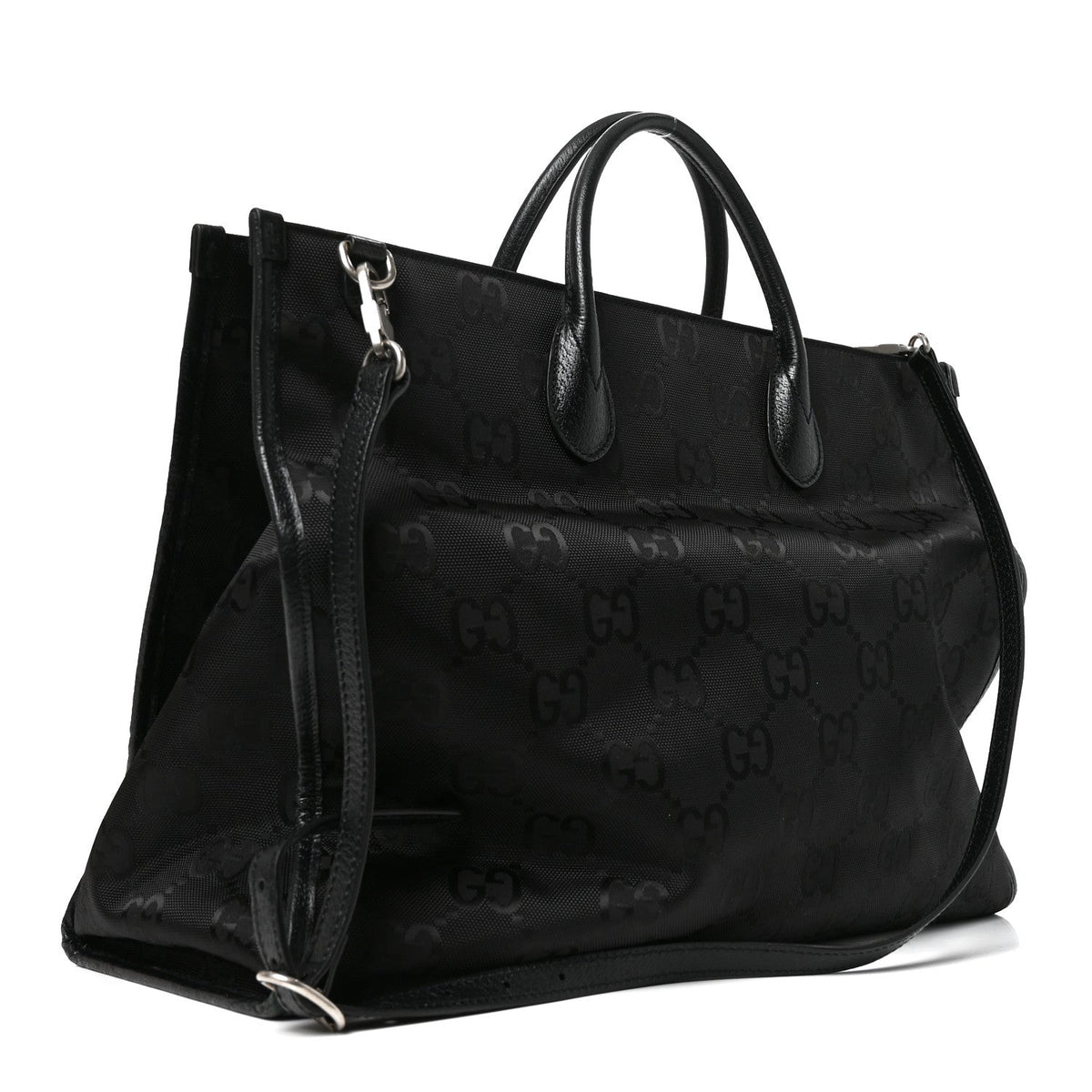 Econyl Nylon Monogram Large Off The Grid Tote Bag Black
