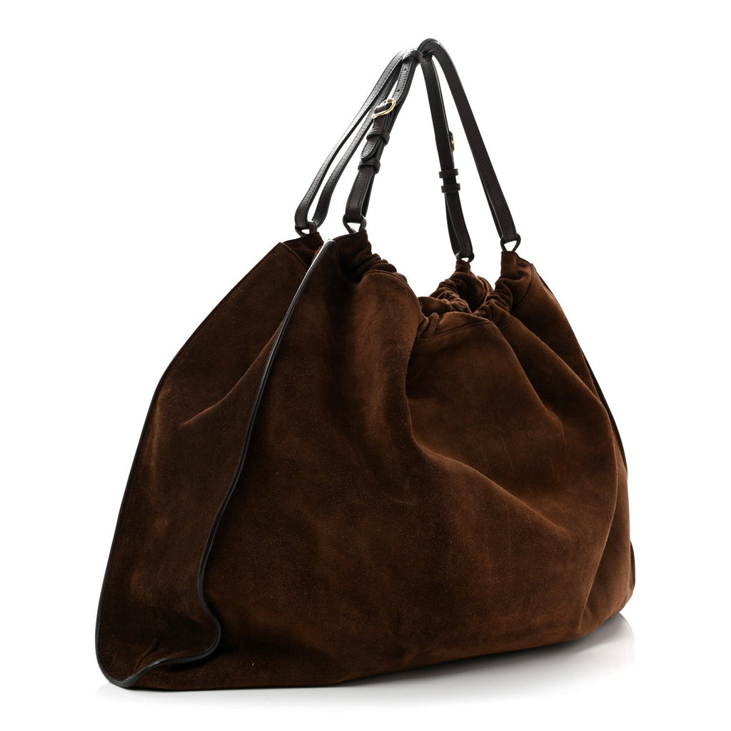 Suede Large Blondie Tote Brown