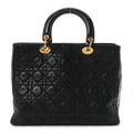 Lambskin Cannage Large Lady Dior Black