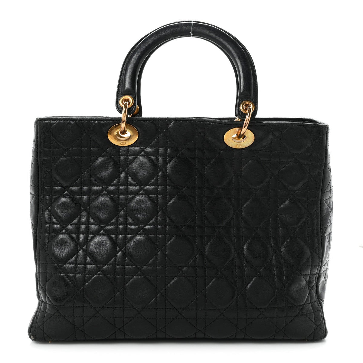 Lambskin Cannage Large Lady Dior Black