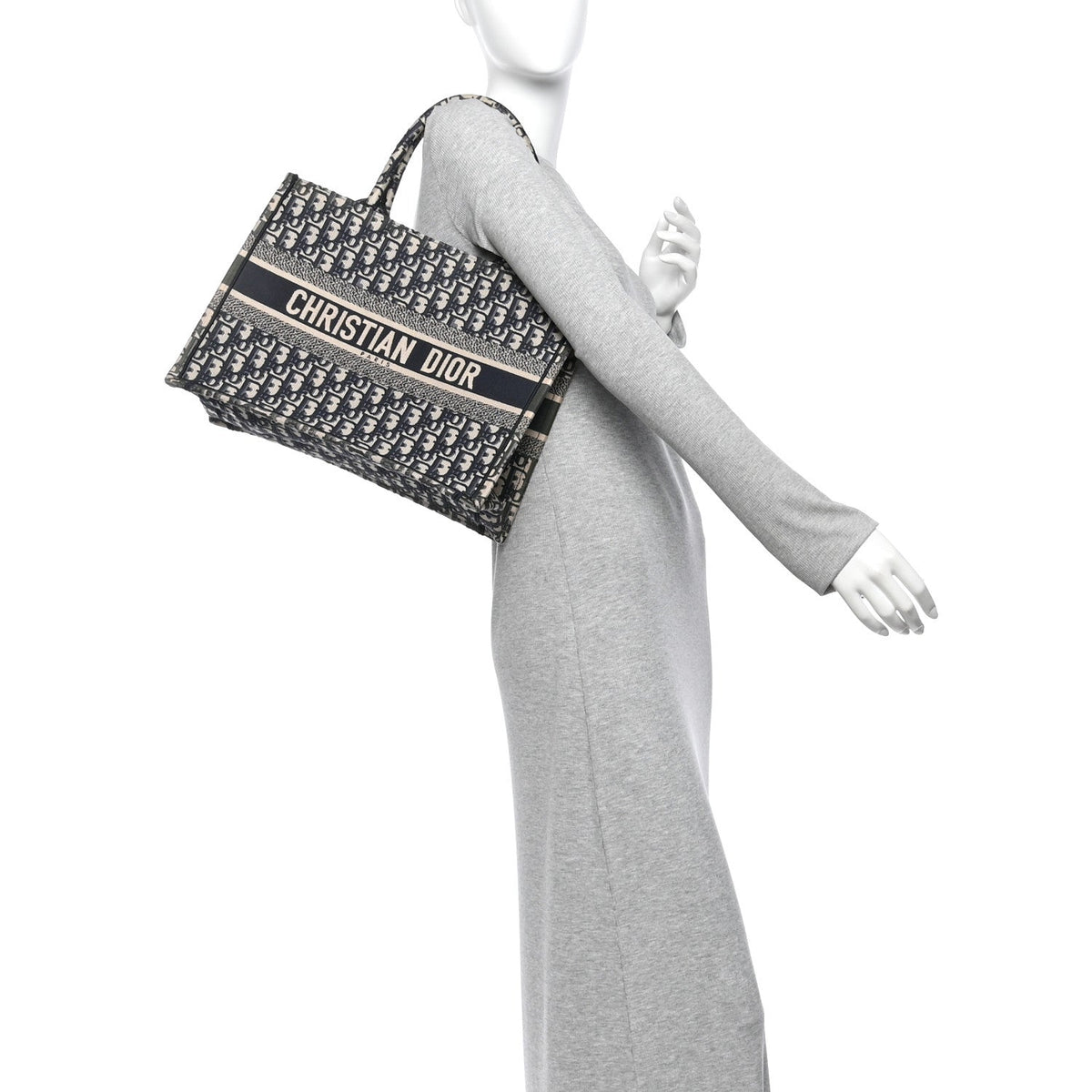 Oblique Medium Book Tote Blue Multicolor