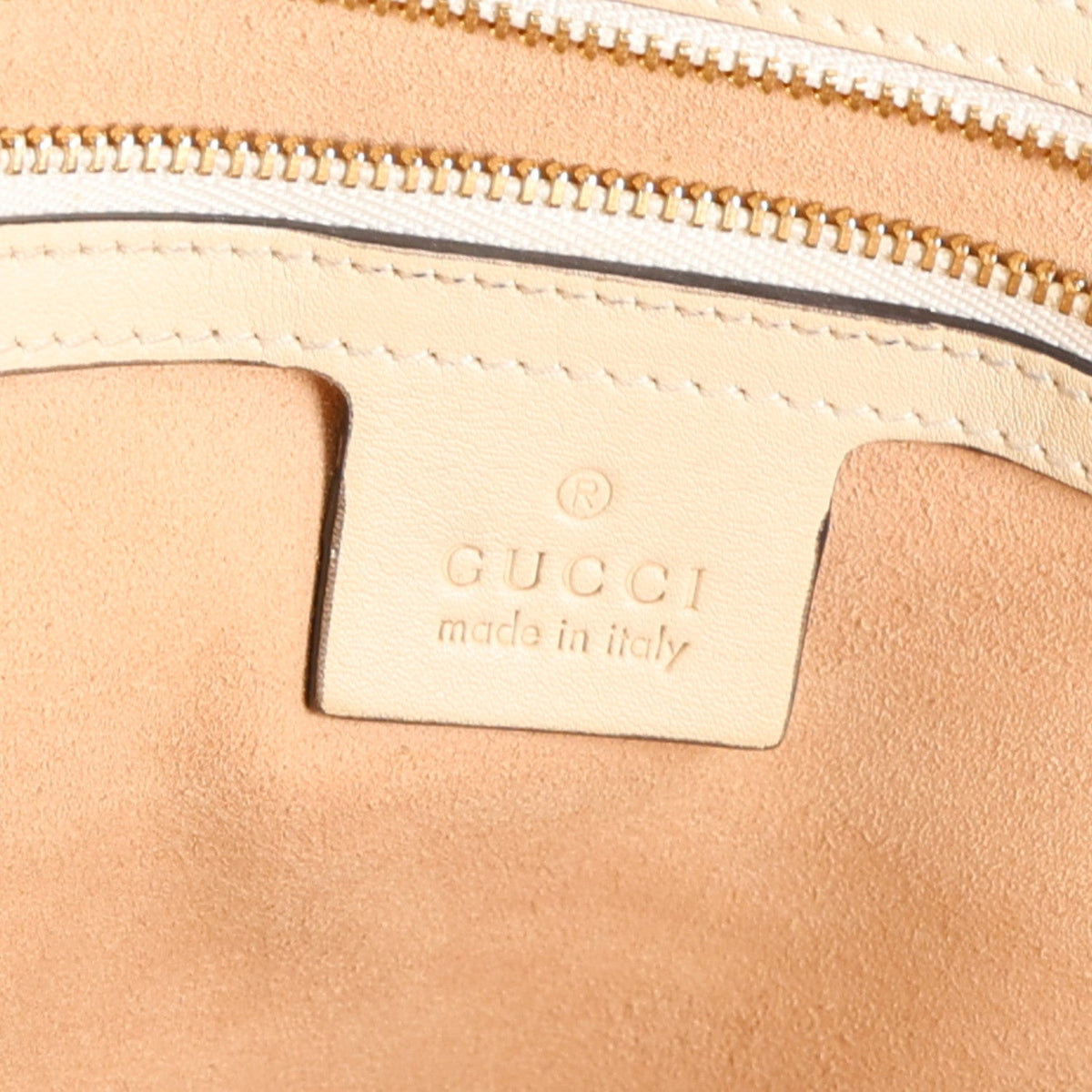 GG Supreme Monogram Medium Padlock Tote White