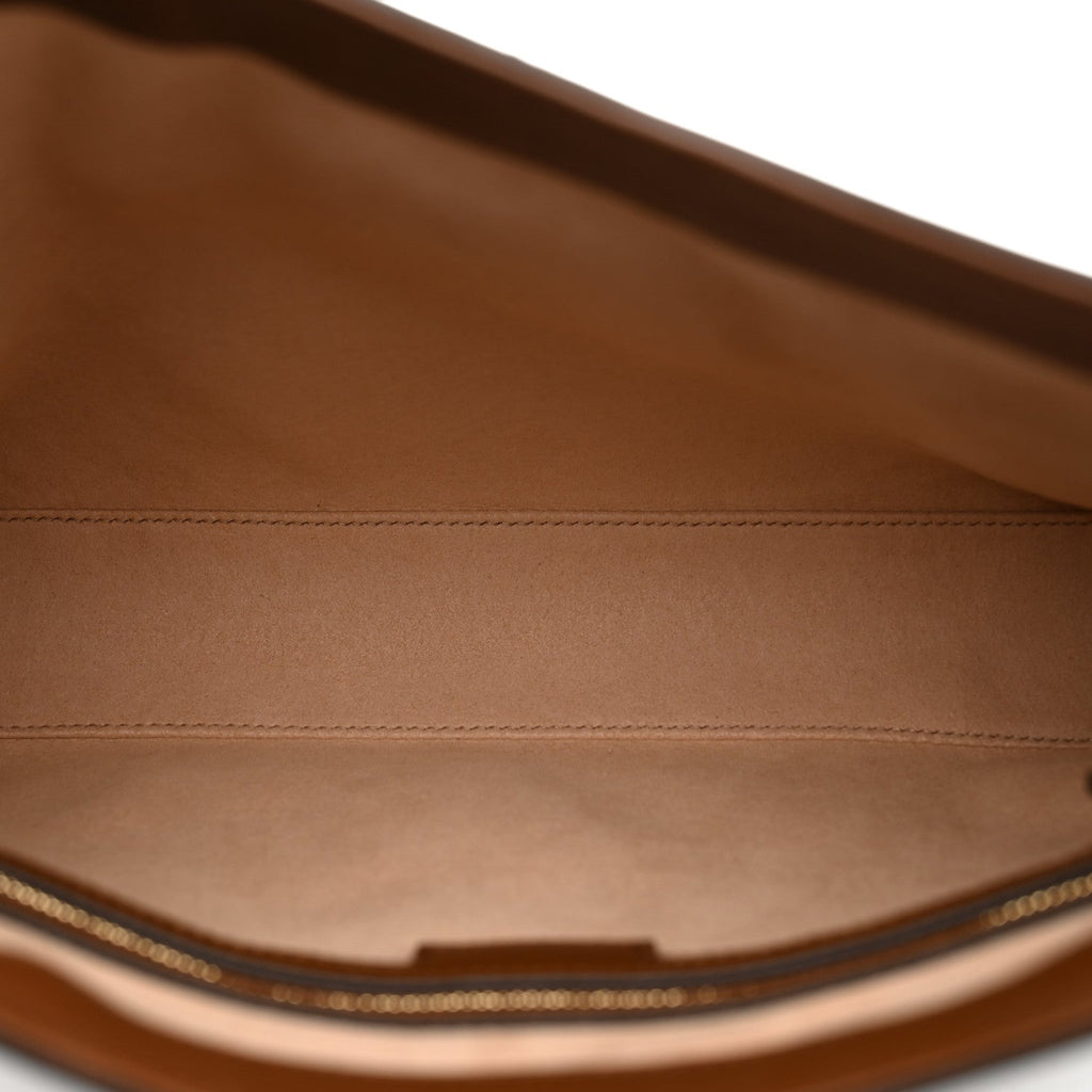 GG Supreme Monogram Medium Padlock Shoulder Bag Beige Ebony Brown Sugar