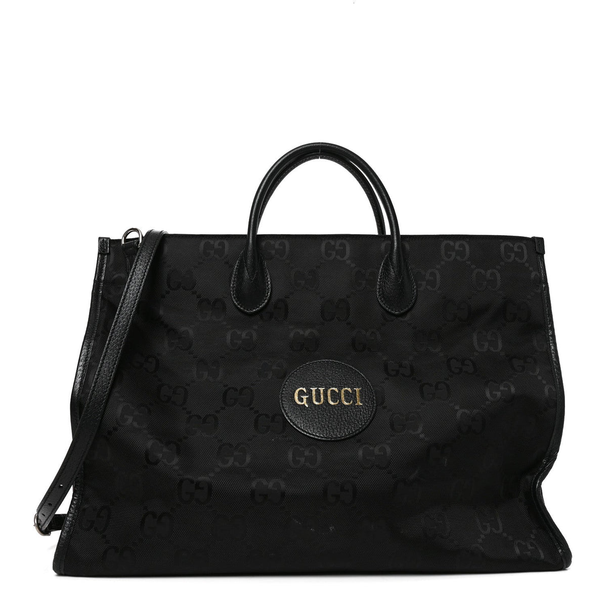 Econyl Nylon Monogram Large Off The Grid Tote Bag Black