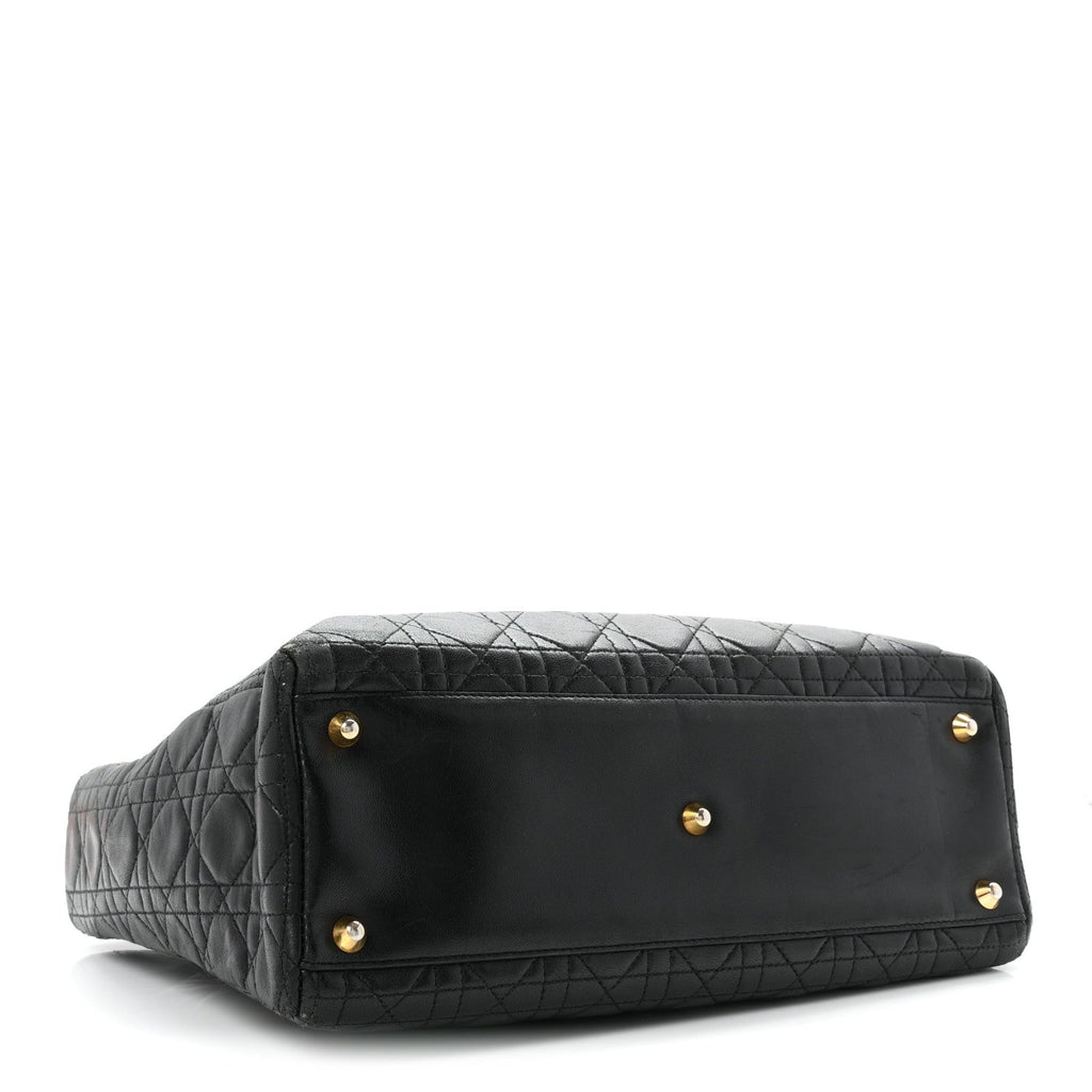 Lambskin Cannage Large Lady Dior Black