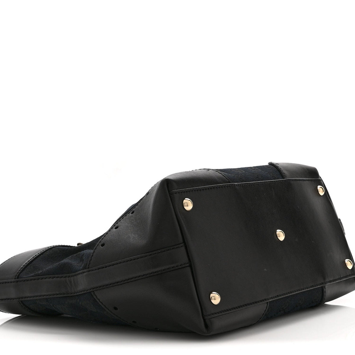 Monogram Large Punch Tote Black