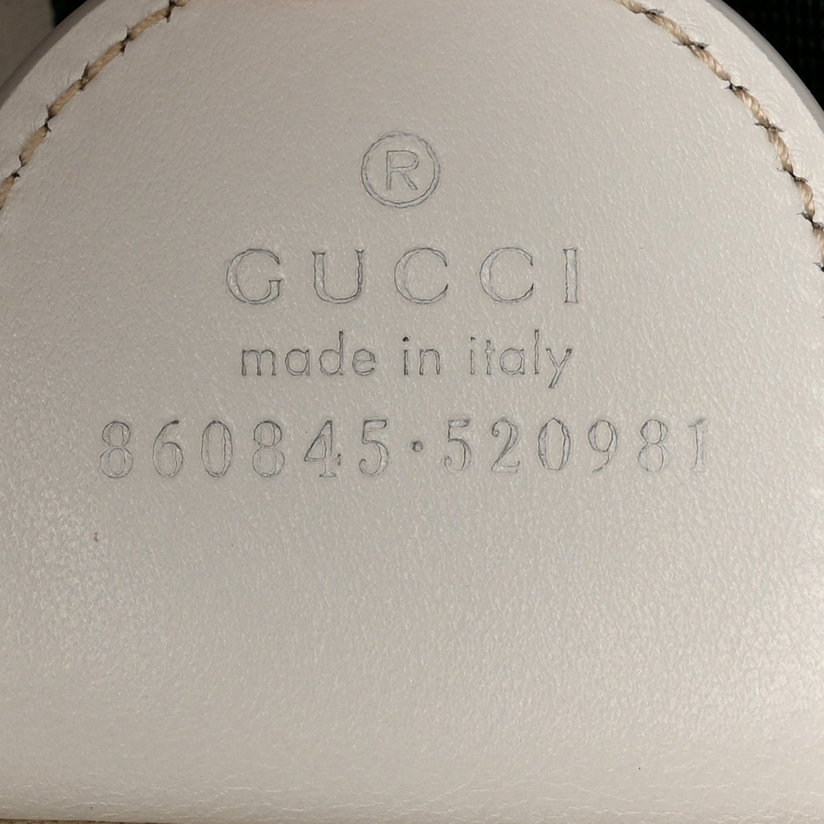 Calfskin Perforated GG Web Small Giglio Tote White
