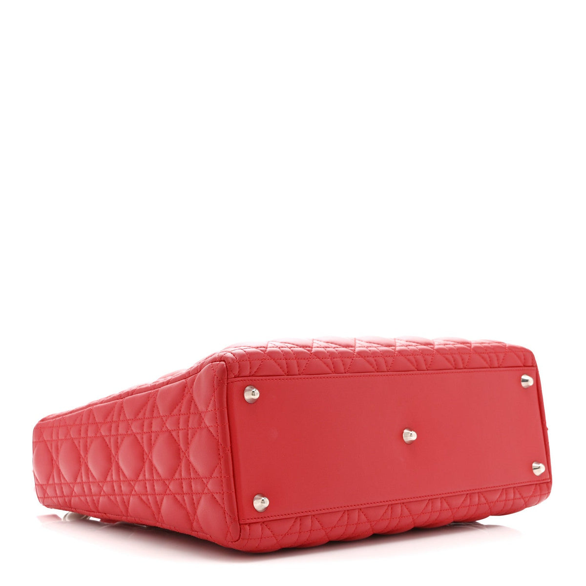 Lambskin Cannage Large Lady Dior Red