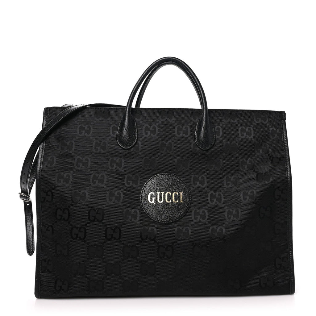 Econyl Nylon Monogram Large Off The Grid Tote Bag Black