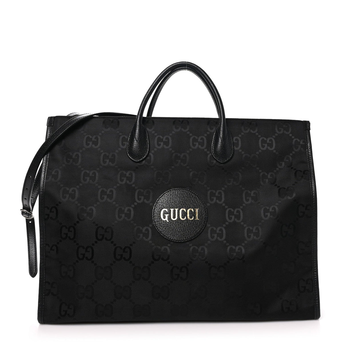 Econyl Nylon Monogram Large Off The Grid Tote Bag Black