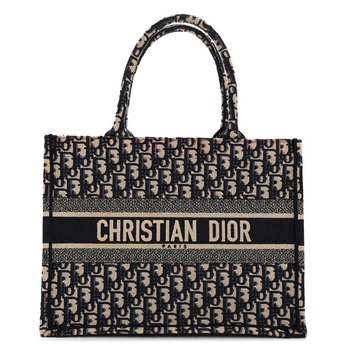 Oblique Medium Book Tote Blue Multicolor