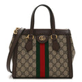 GG Supreme Monogram Small Ophidia Tote Bag Brown