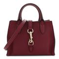 Pebbled Calfskin Small Jackie Tote Ancora Red