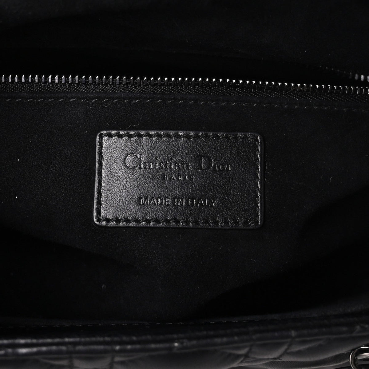 Lambskin Cannage Medium Lady Dior Black