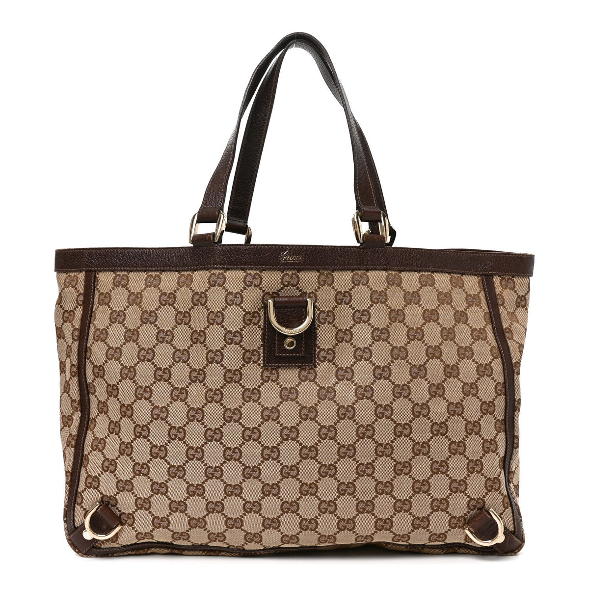 Monogram Large Abbey Tote Dark Brown