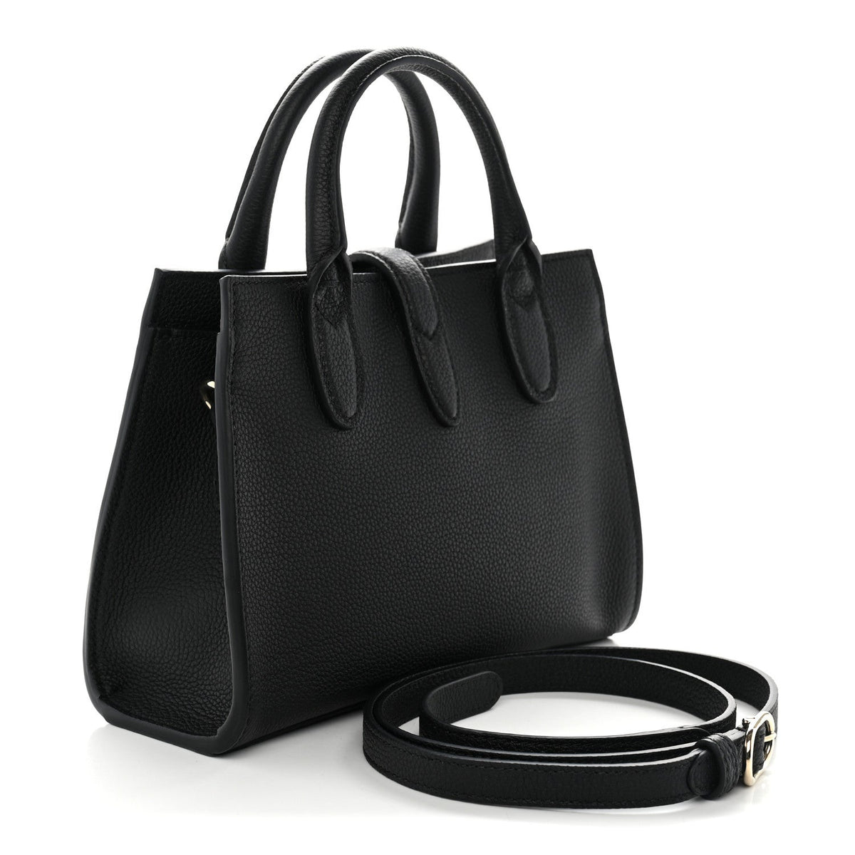 Pebbled Calfskin Small Jackie Tote Black