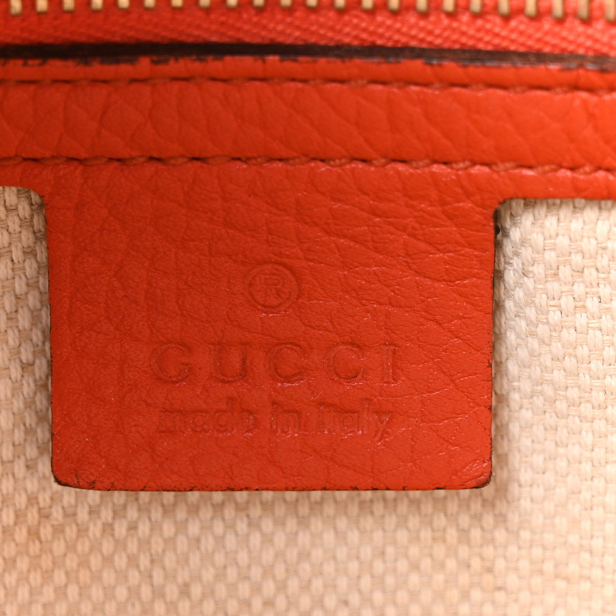 Pebbled Calfskin Small Soho Top Handle Bag Sun Orange