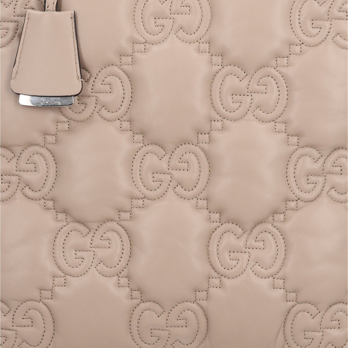 Calfskin GG Matelasse Large Tote  Beige
