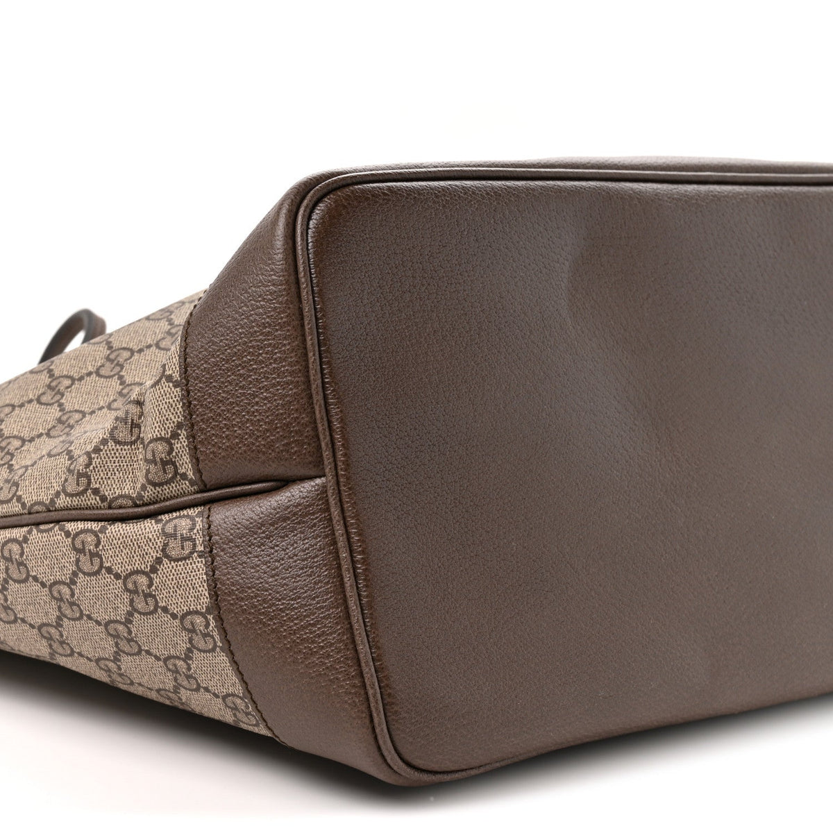 GG Supreme Monogram Textured Dollar Calfskin Web Large Ophidia Tote Beige Ebony New Acero