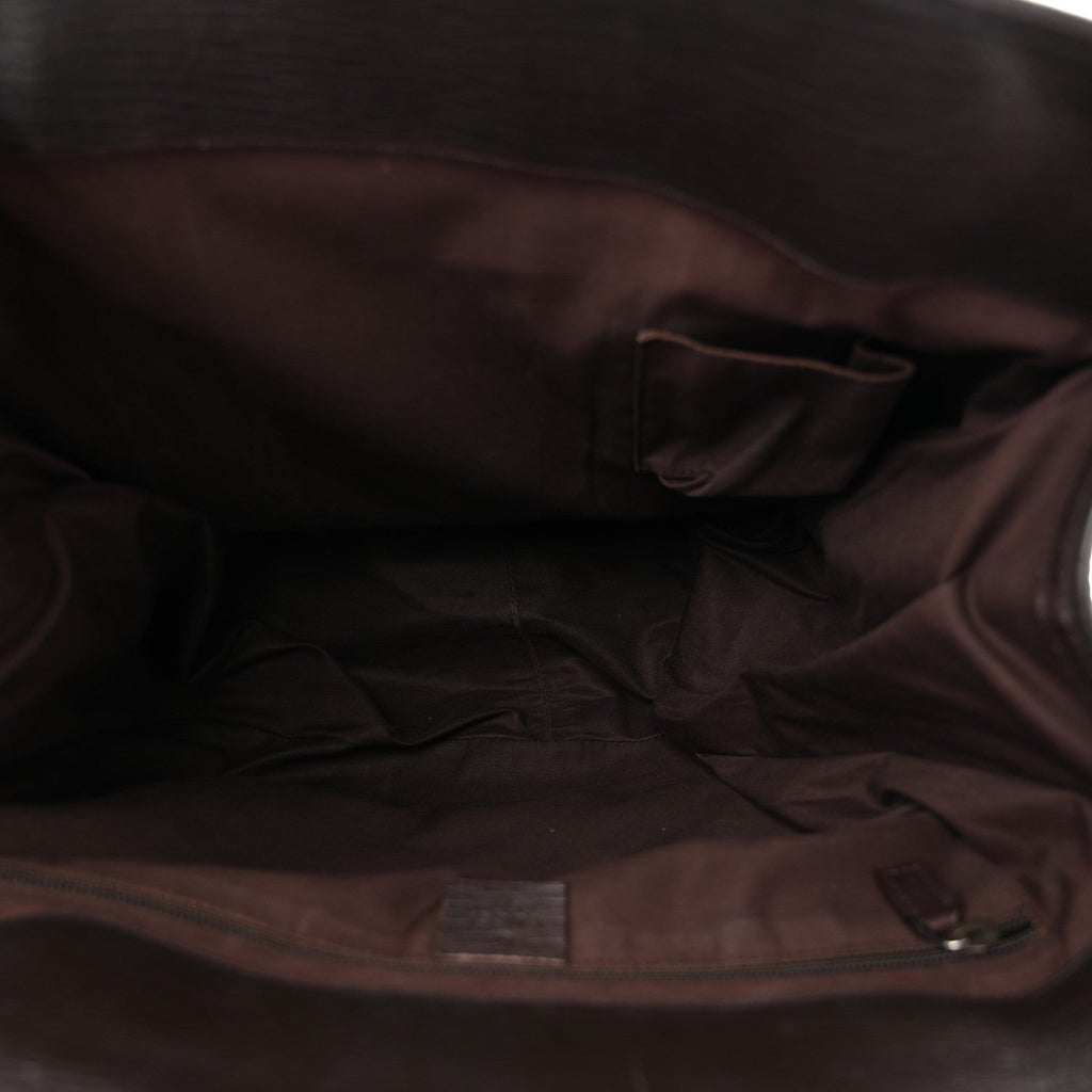 GG Plus Monogram Web Large Tote Dark Brown
