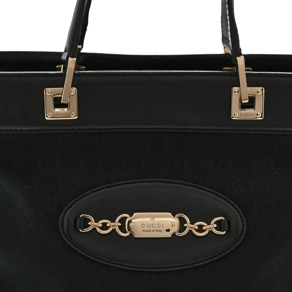 Monogram Large Punch Tote Black