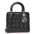 Patent Cannage Medium Lady Dior Black