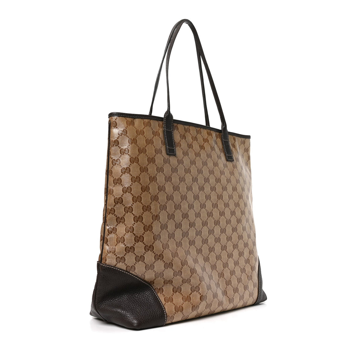 Crystal Monogram Shopping Tote Dark Brown