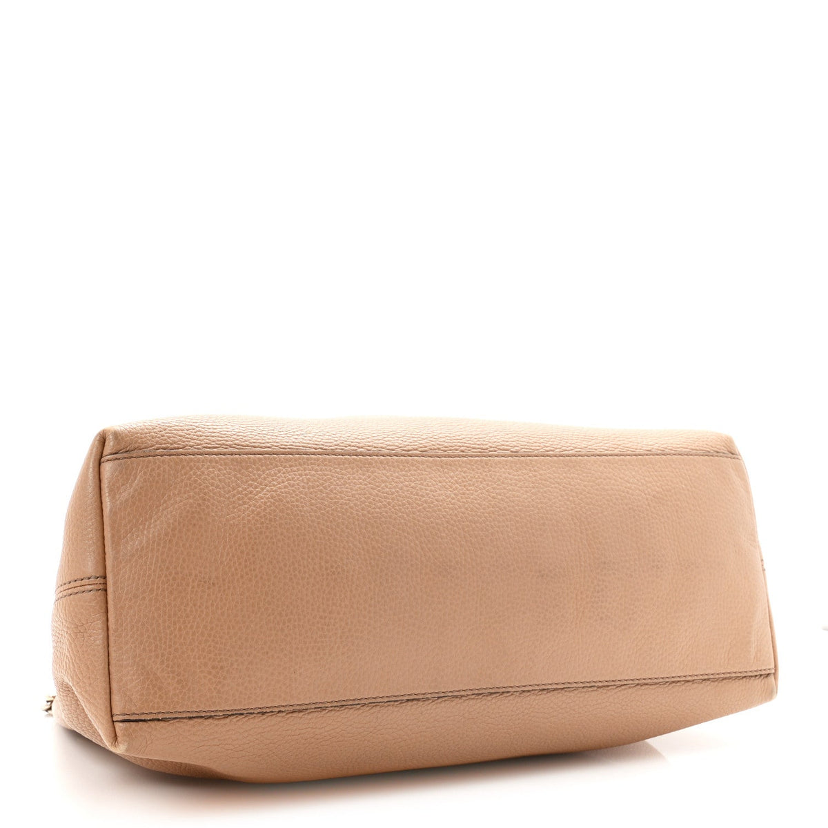 Pebbled Calfskin Medium Soho Chain Shoulder Bag Camelia