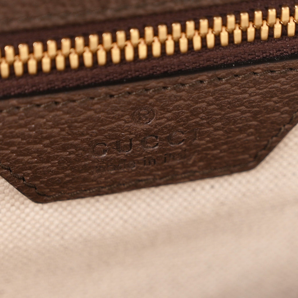 Monogram Jumbo GG Textured Dollar Calfskin Web Tote Bag Camel Ebony New Acero